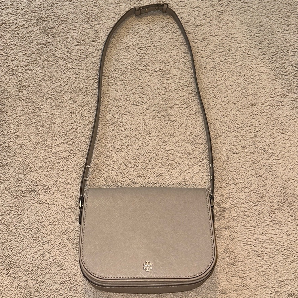 Tory Burch Metallic Taupe Crossbody Bag - Picture 3 of 10